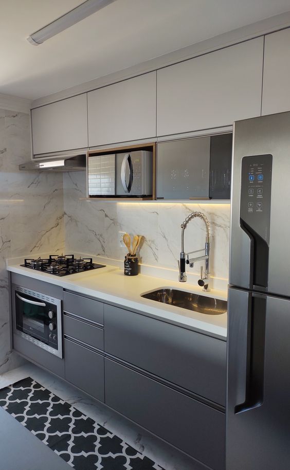 porcelanato marmorizado ou marmore natural para cozinha