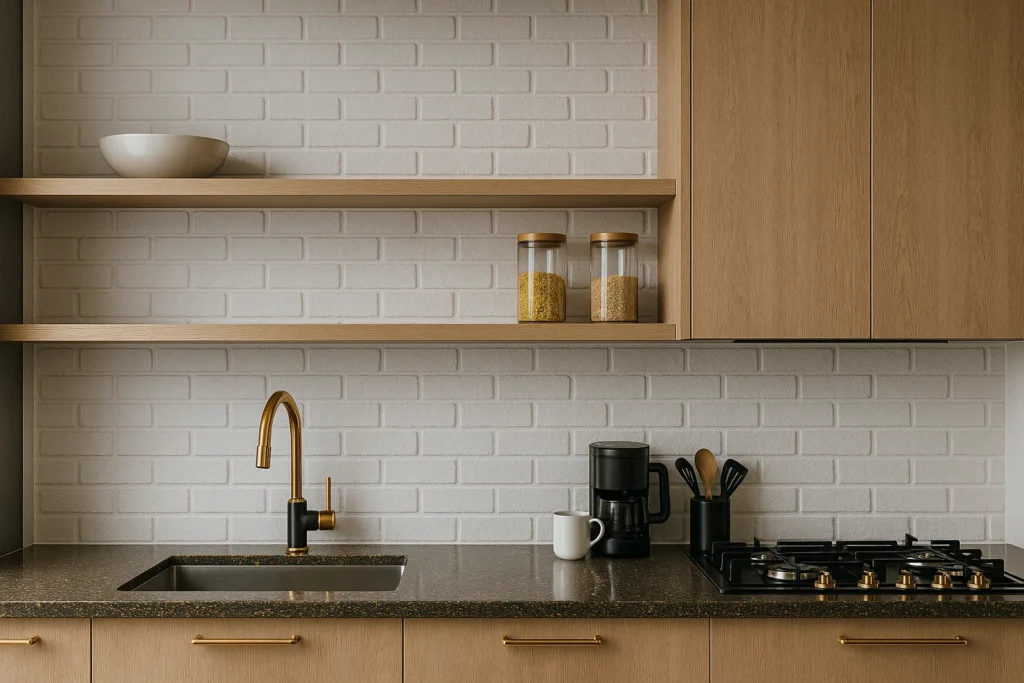 cozinha com tijolinho a vista