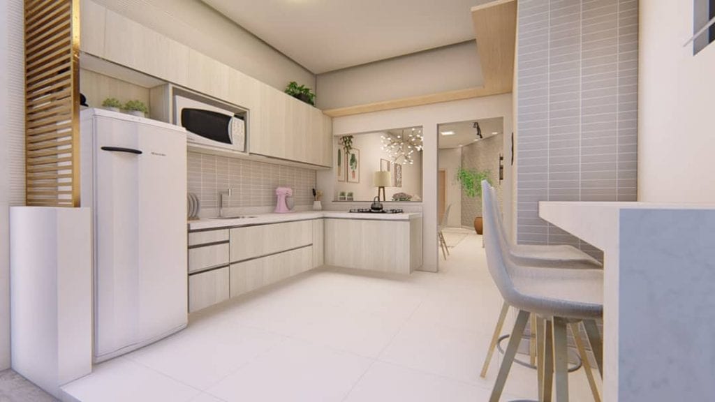 Tendências de Cores e Materiais para Cozinhas em L em 2026