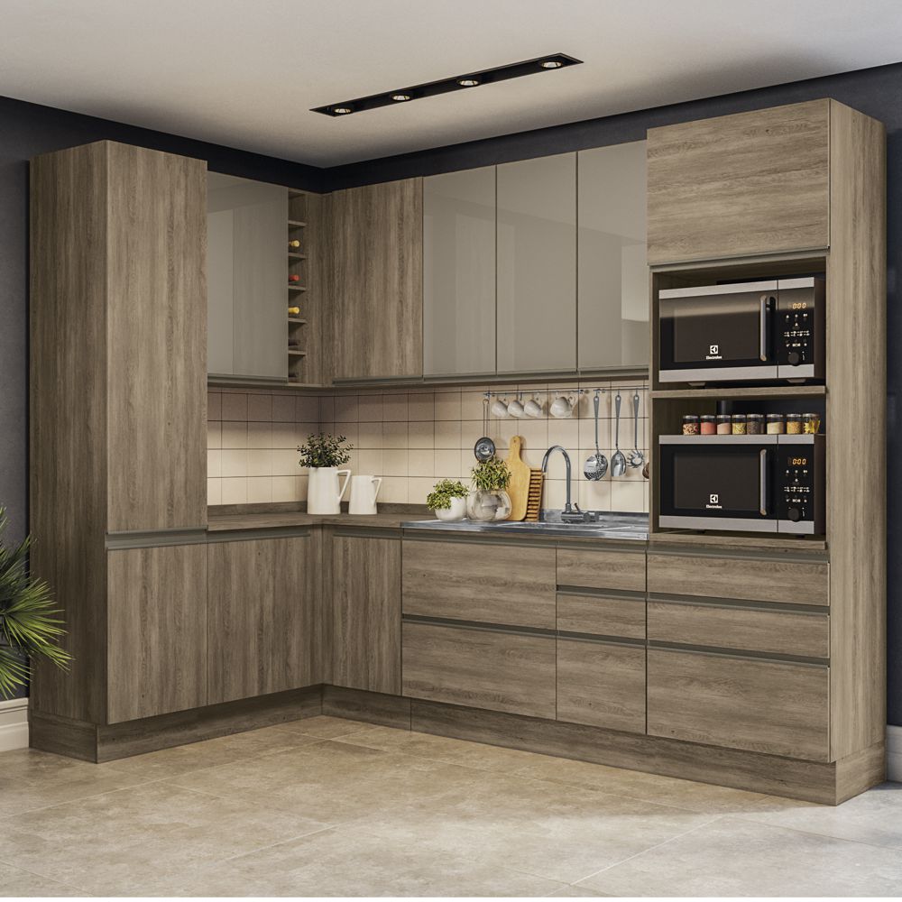 Tendências de Cores e Materiais para Cozinhas em L em 2026