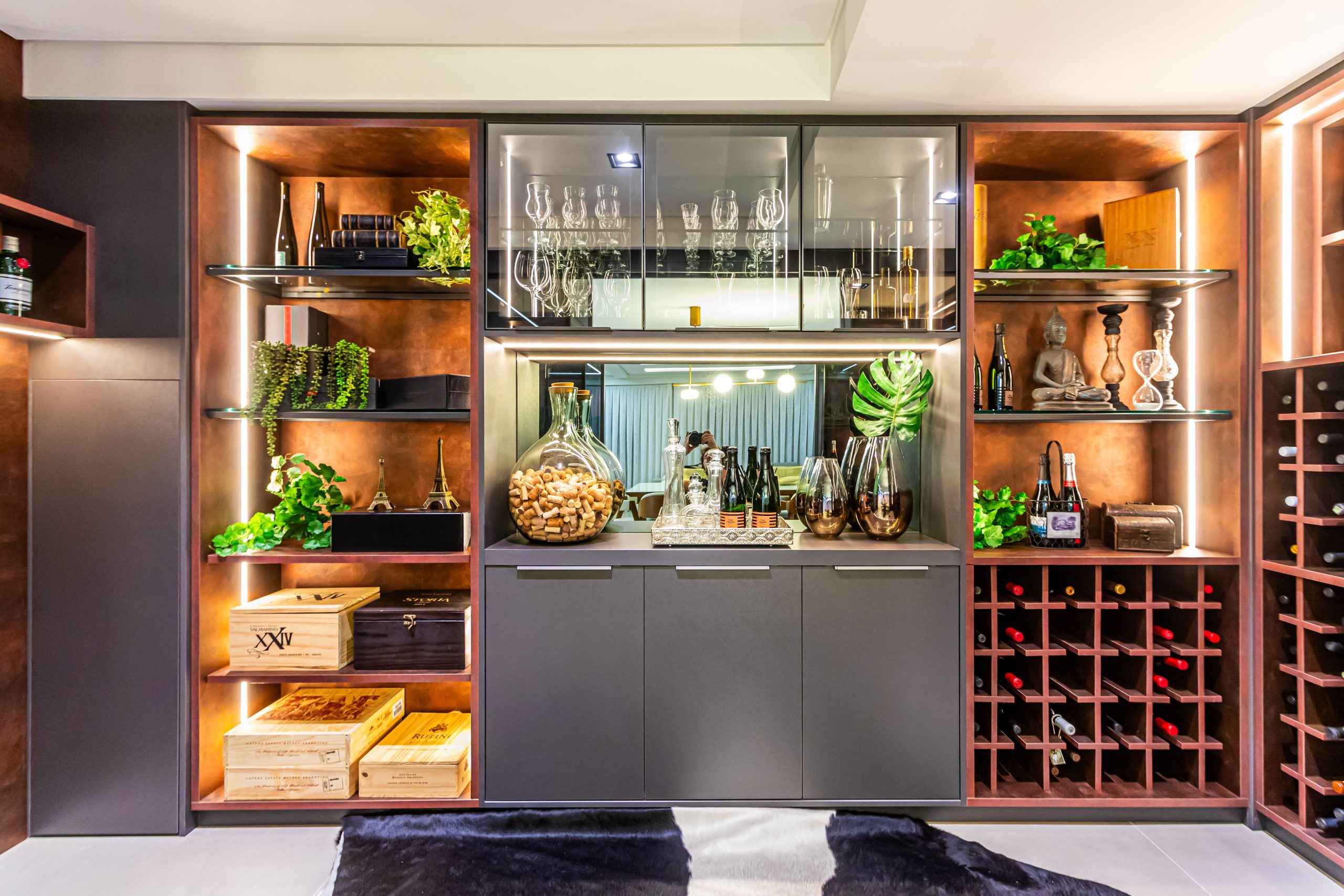 cozinha planejada com adega