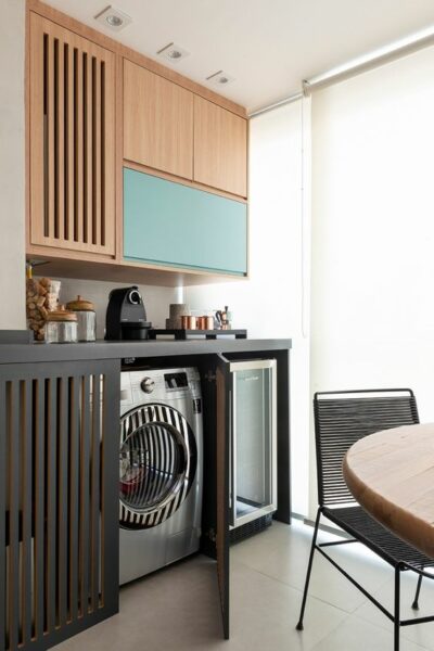 portas camarão ou escamoteáveis para lavanderia