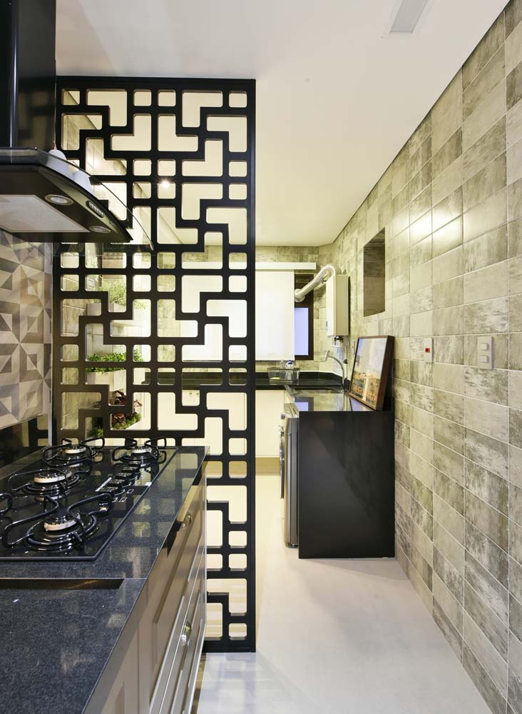 como esconder máquina de lavar em cozinha compacta