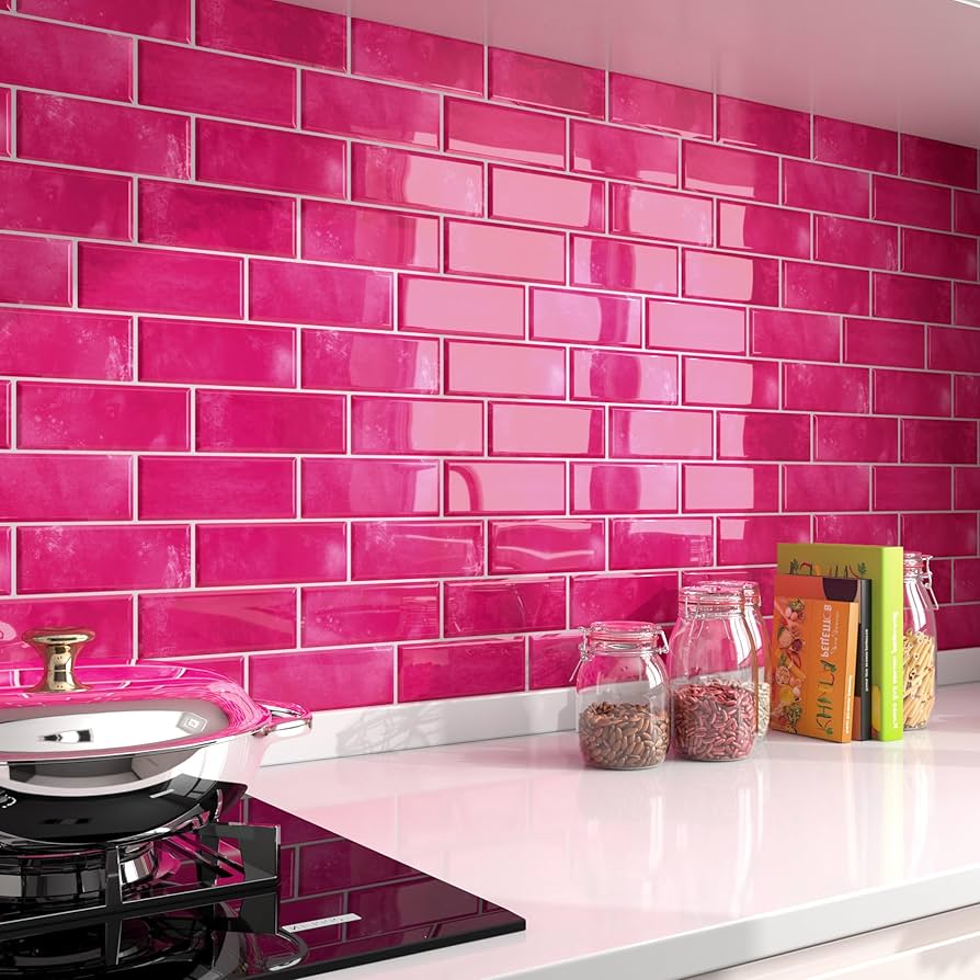 Cozinha rosa e madeira