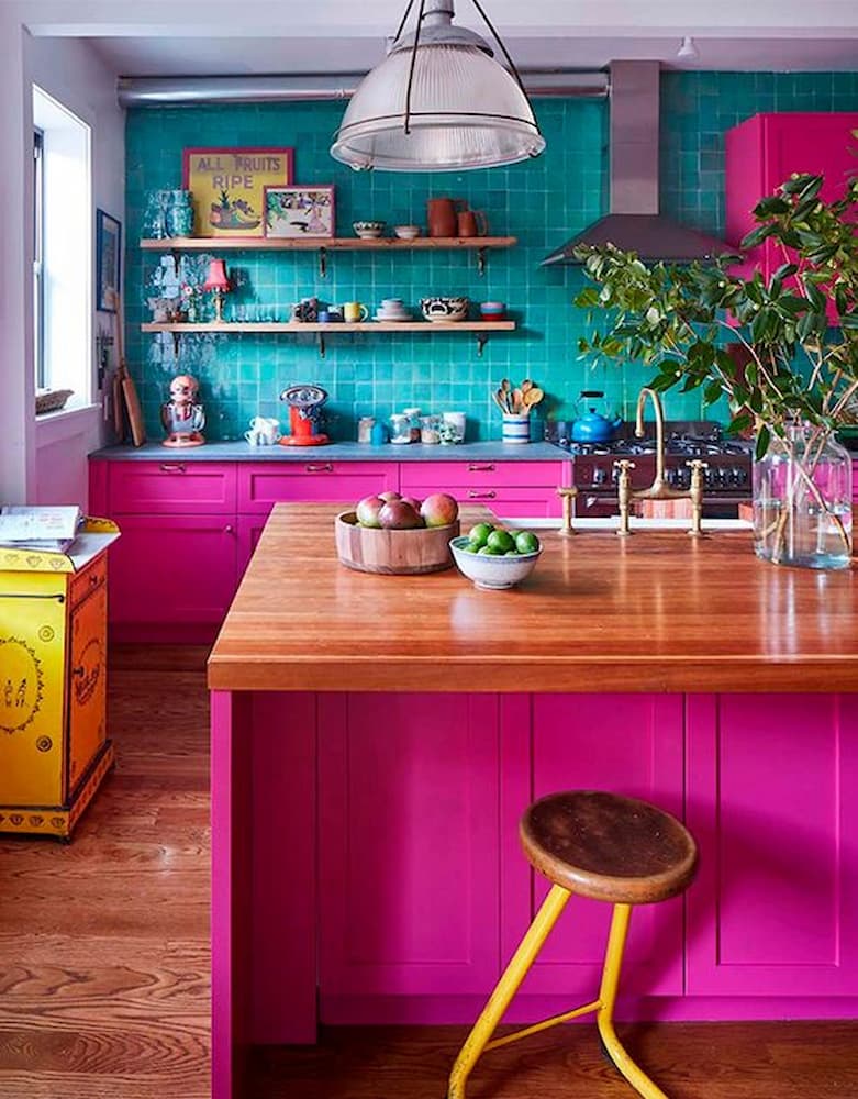 Cozinha rosa pastel