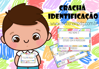porta crachá infantil