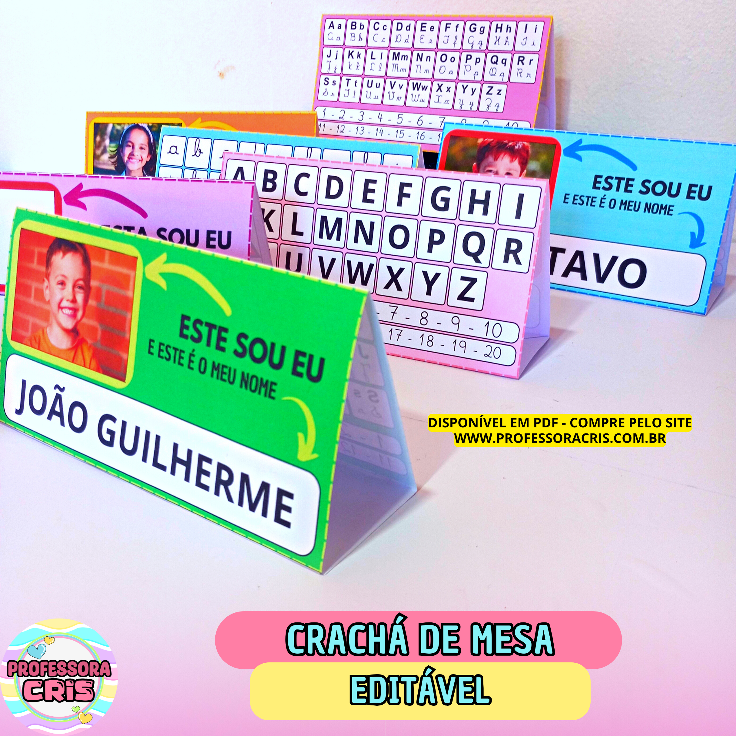crachá personalizado infantil