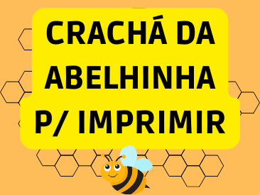 crachá para creche e pré-escola