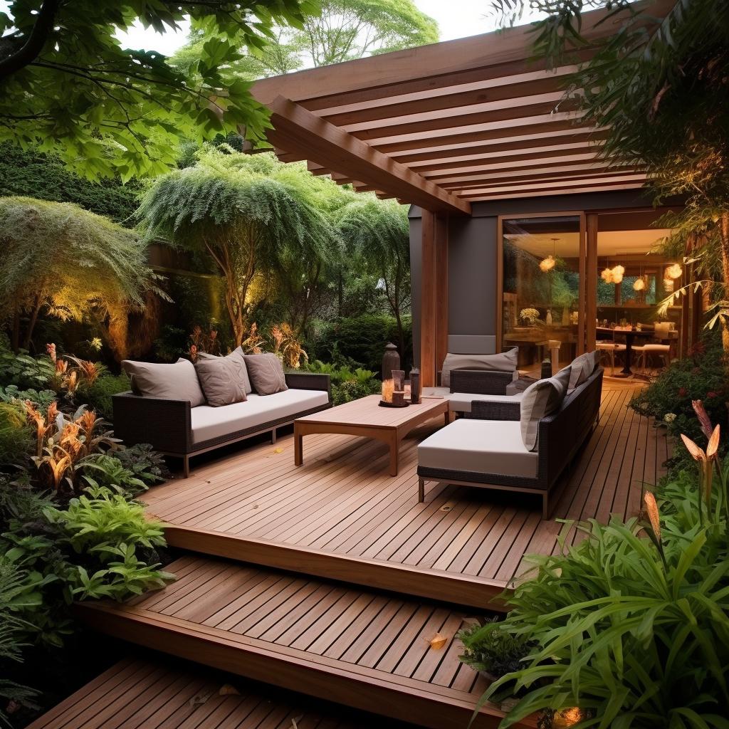 deck de jardim pequeno