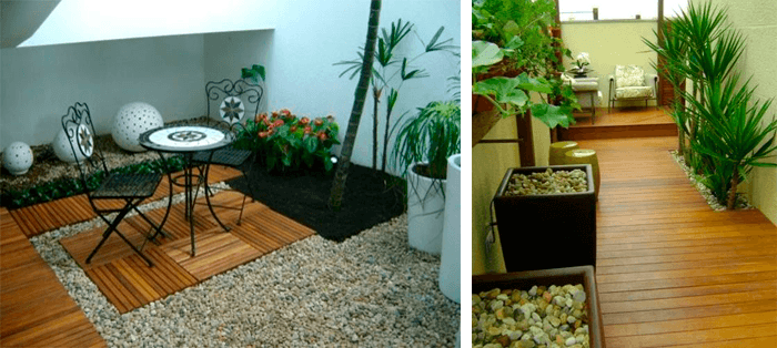 deck de madeira vs deck plástico para áreas pequenas