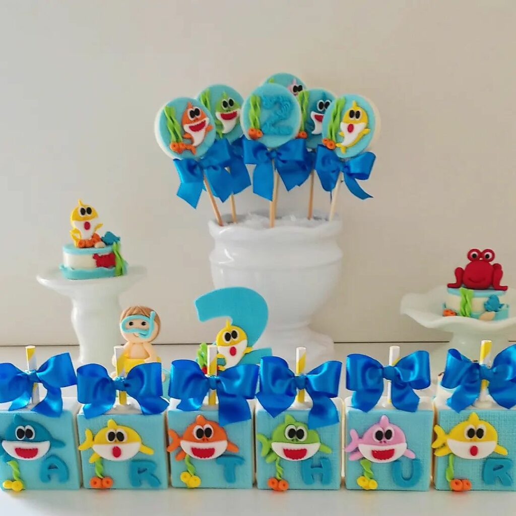 baby shark vs tema fundo do mar decoração