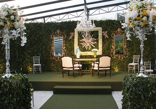 decoração bodas de ouro