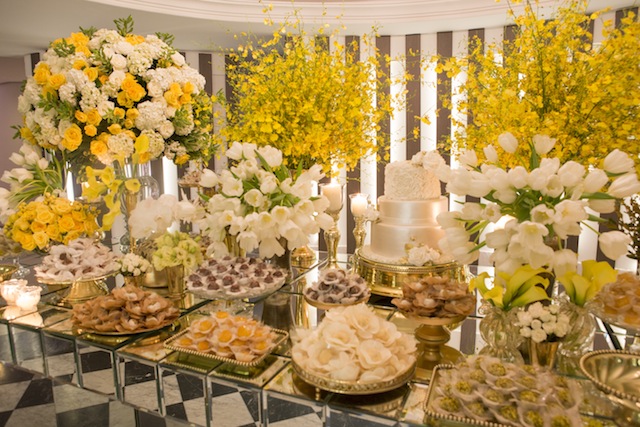 decoração bodas de ouro