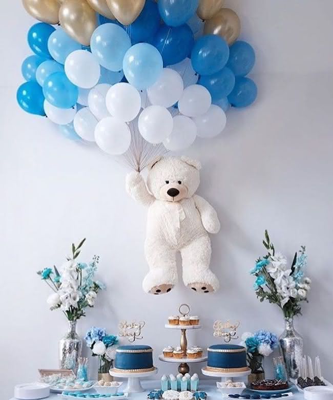 decoração cha de bebe simples