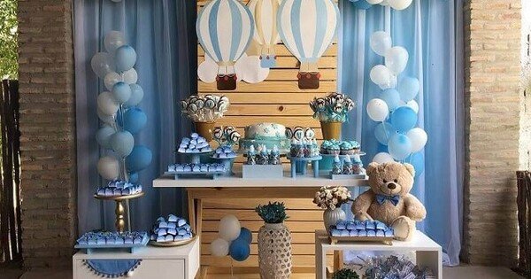 ideias de decoração chá de fralda simples e bonita