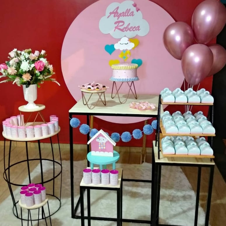 ideias de decoração chá de fralda simples e bonita