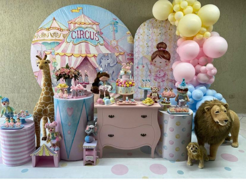 Como Escolher o Painel Perfeito para sua Decoração Circo Rosa