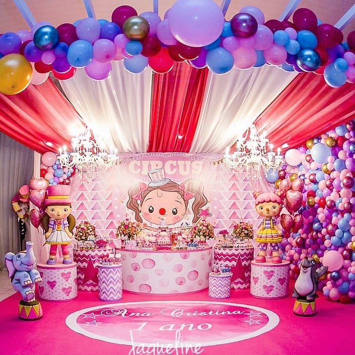 decoração circo rosa