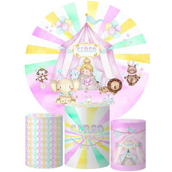 Ideias Criativas de Centros de Mesa para o Tema Circo Rosa