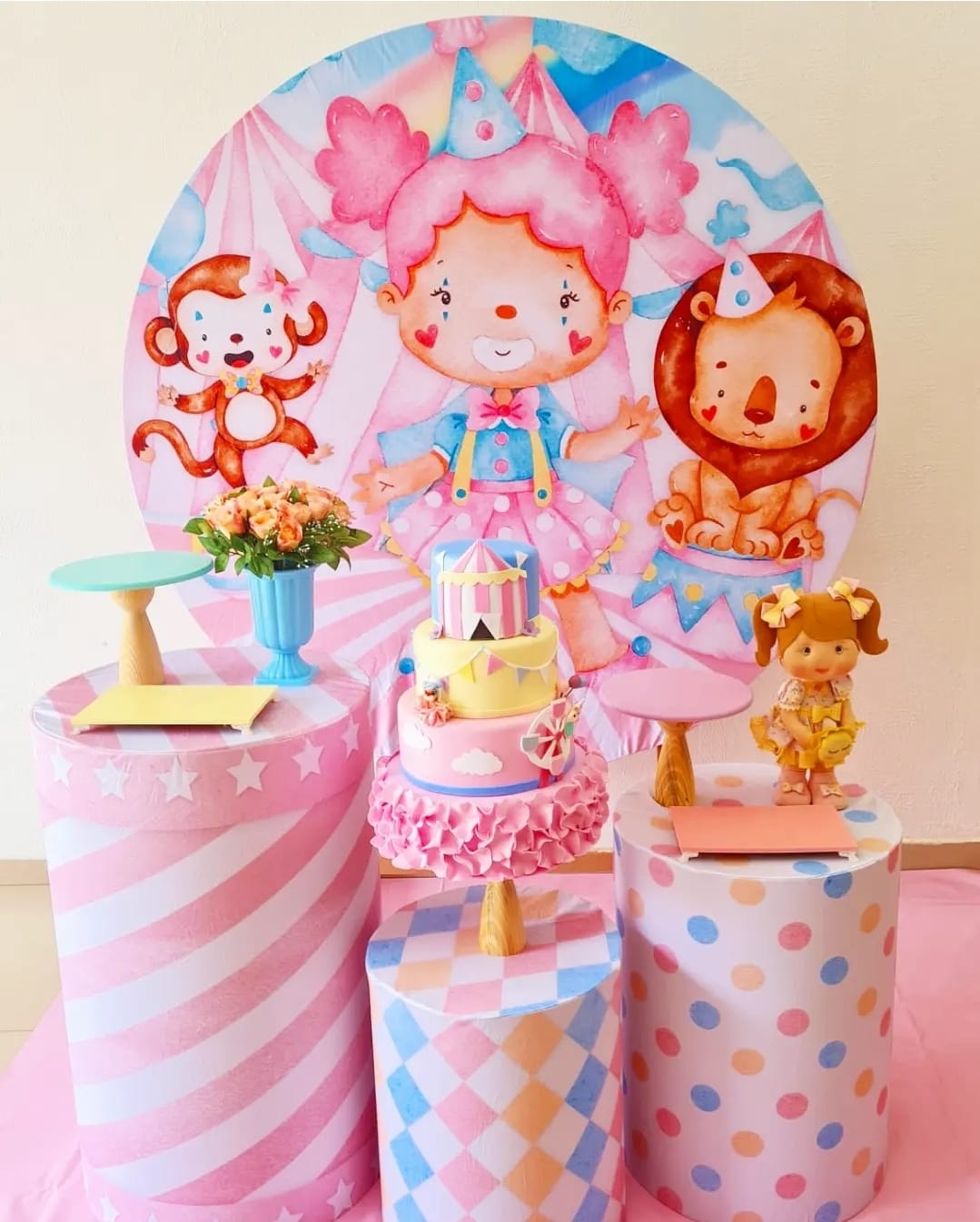 decoração circo rosa