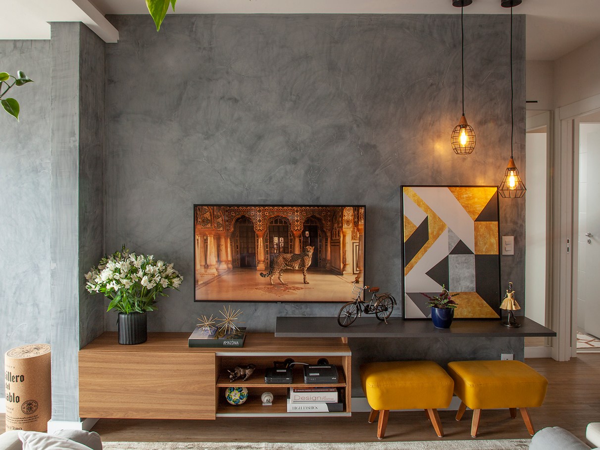 decoracao com cimento queimado