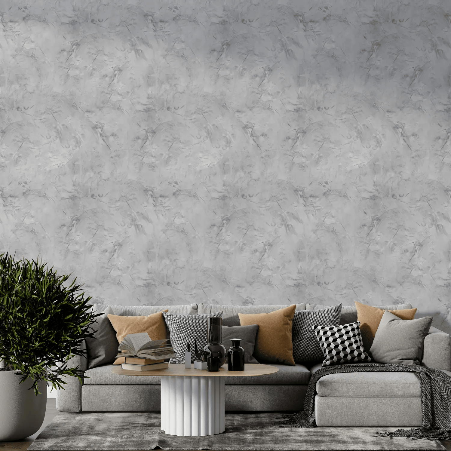 como fazer cimento queimado em vaso de planta