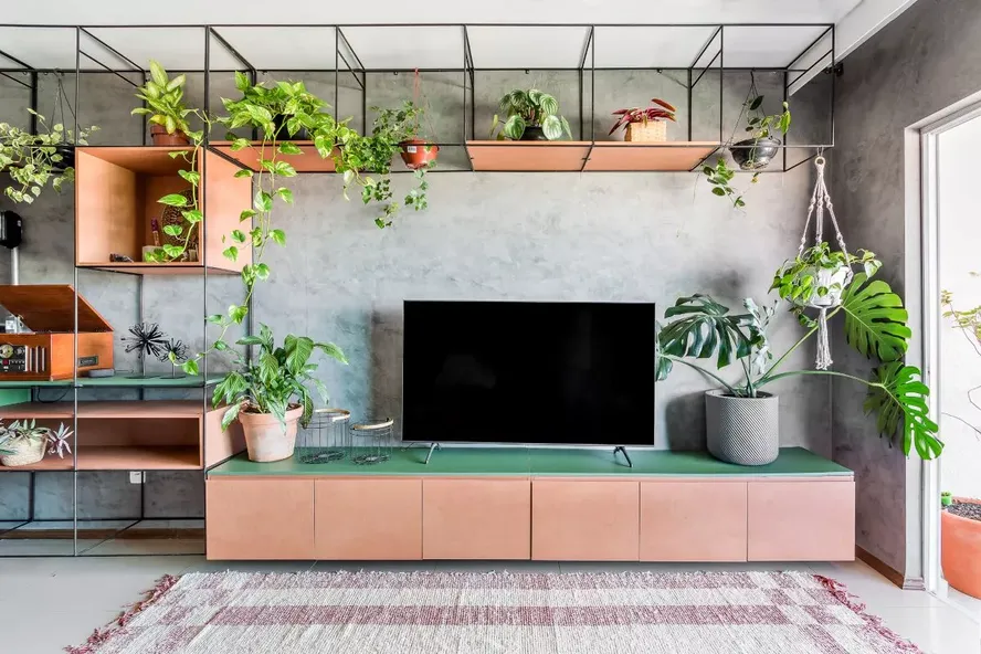 como fazer cimento queimado em vaso de planta