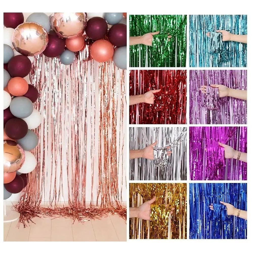 decoração com cortina para festa