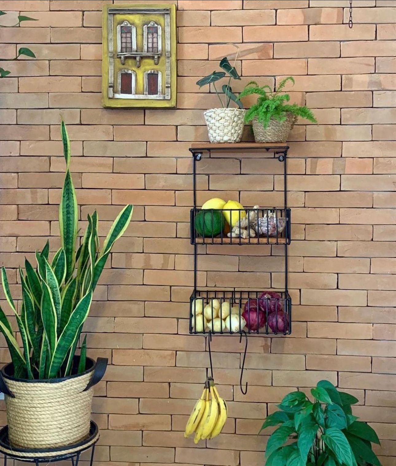 decoracao com fruteira de parede