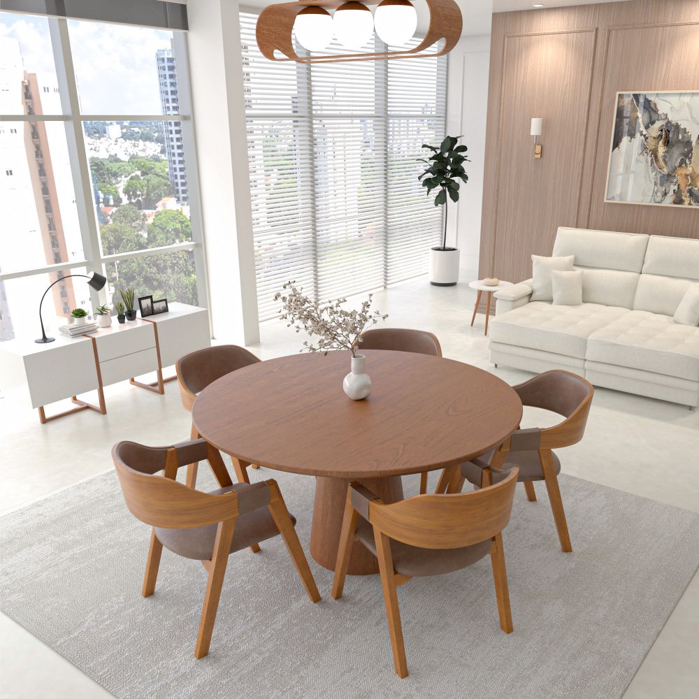 decoracao com Mesa 5 Lugares