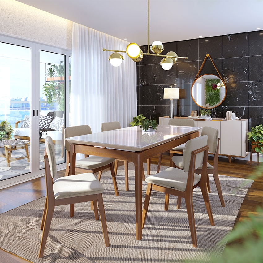 Maximizando o Espaço: Soluções Criativas para Mesa de 5 Lugares em Ambientes Pequenos