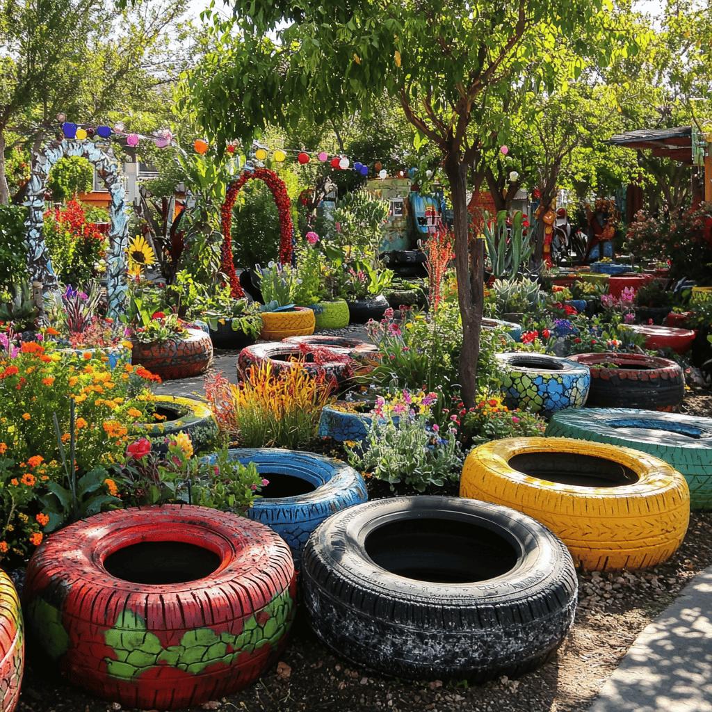 pneu vs brinquedo novo para jardim