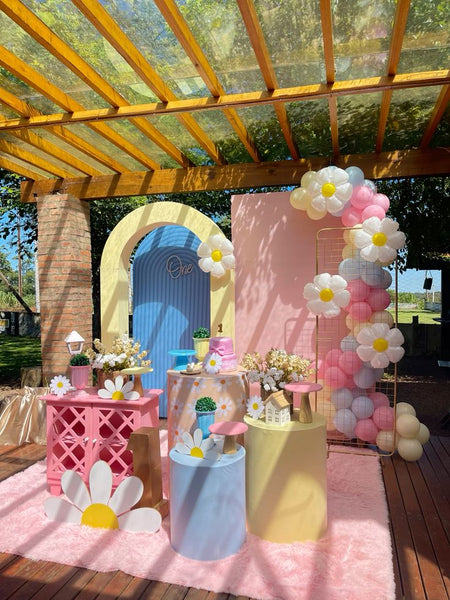 decoração festa infantil tema stitch tons neutros