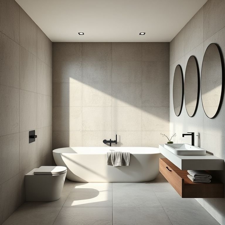 cimento queimado ou microcimento para banheiro