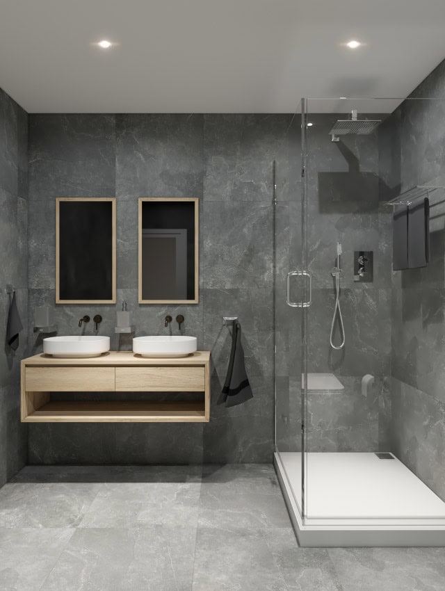 cimento queimado ou microcimento para banheiro