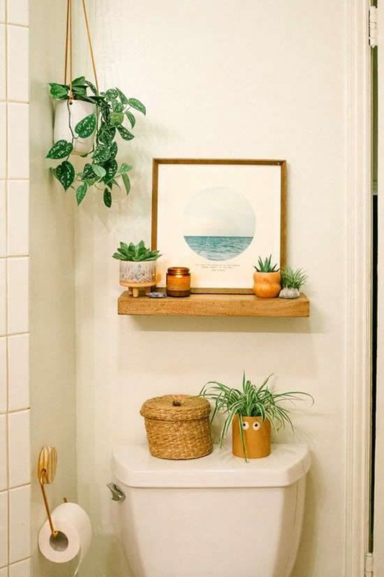 decoracao de banheiro com plantas