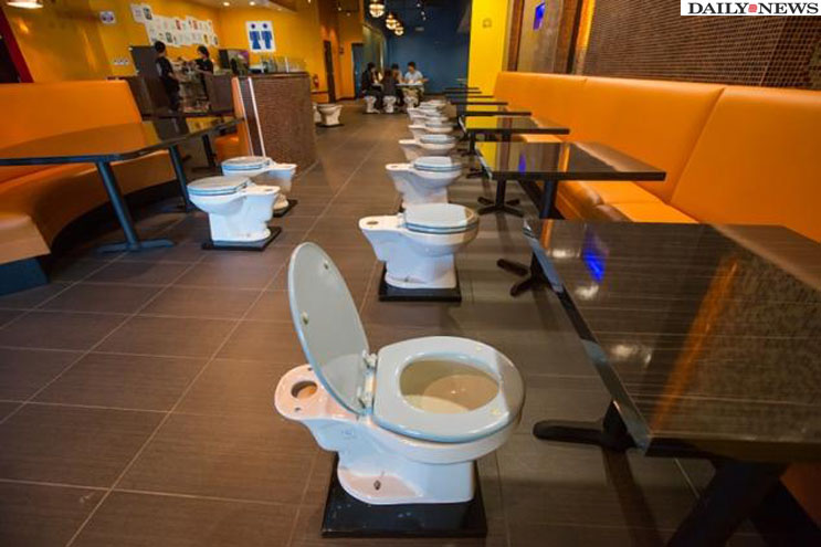 decoracao de banheiro de restaurante