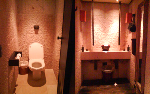 decoracao de banheiro de restaurante