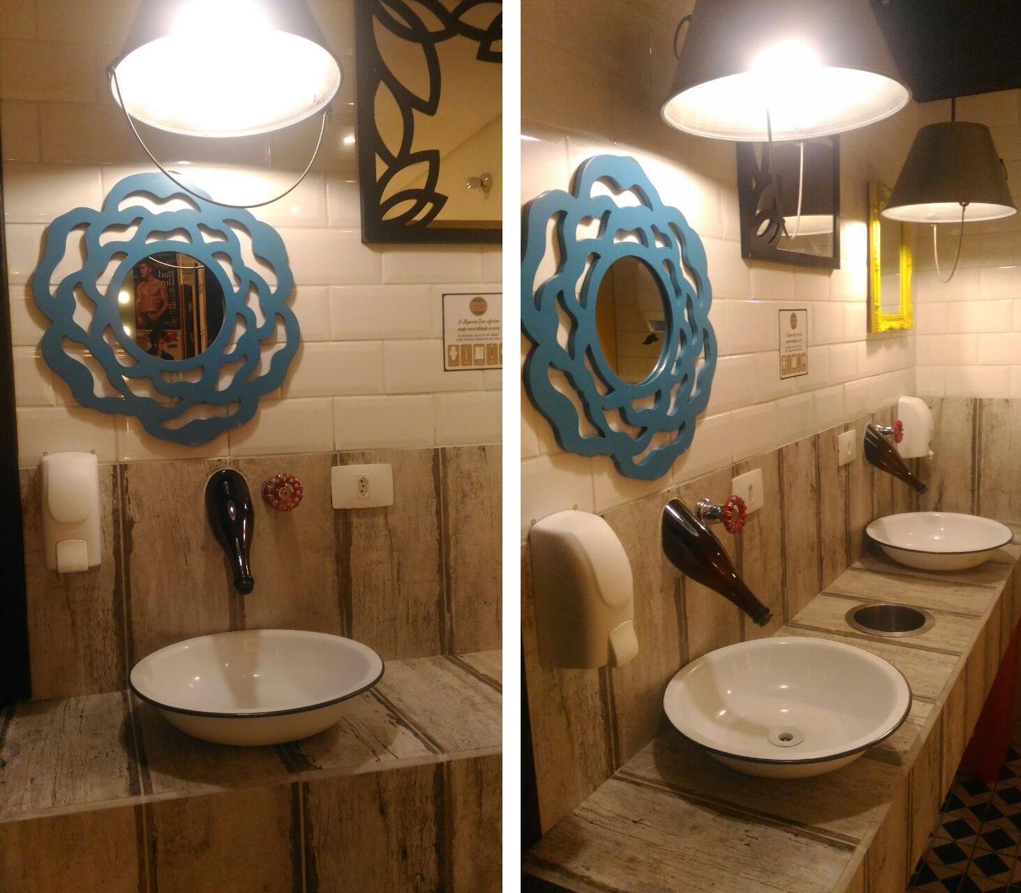 decoracao de banheiro de restaurante