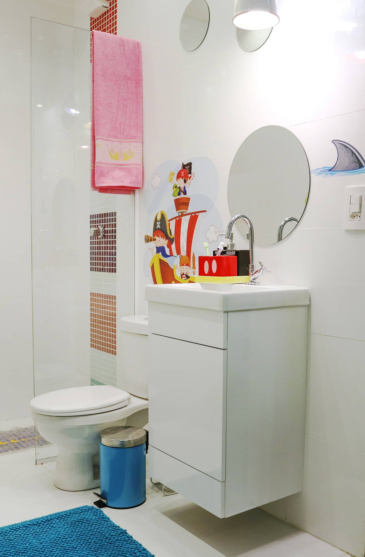 decoração de banheiro infantil escolar