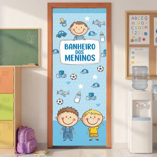 decoração de banheiro infantil escolar