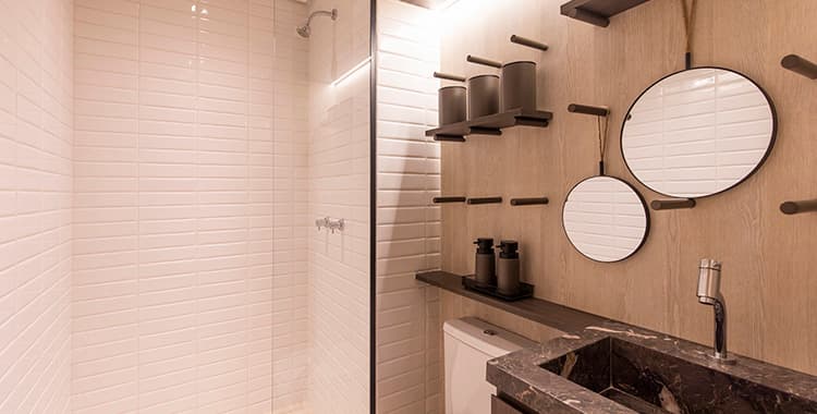 decoração de banheiro japonês