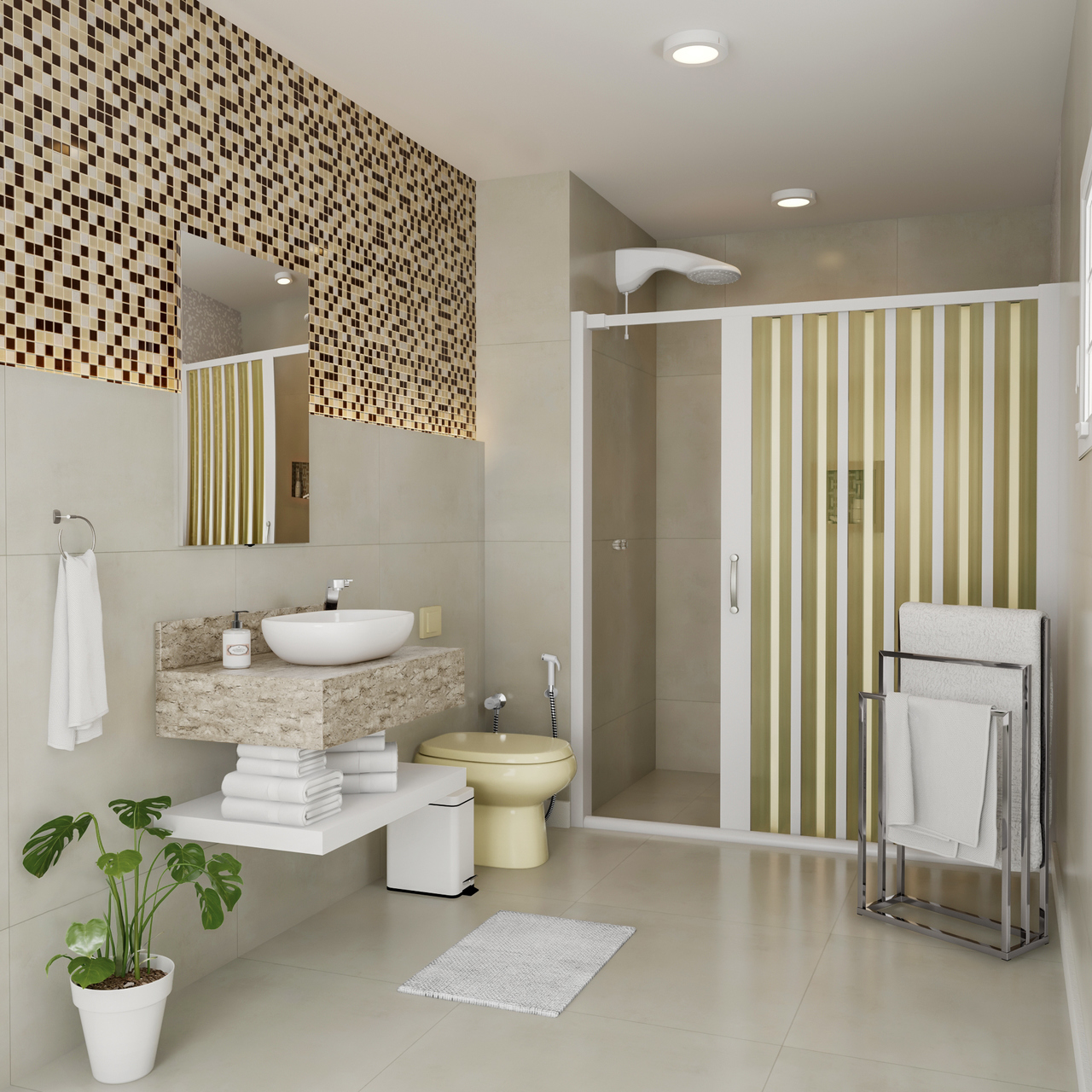 decoração de banheiro l