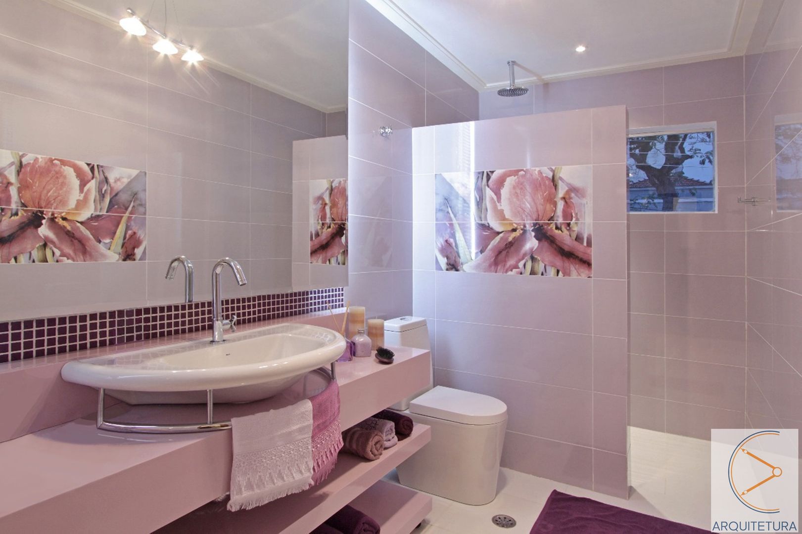 Guia Completo: Cores que Combinam com Lilás na Decoração do Banheiro