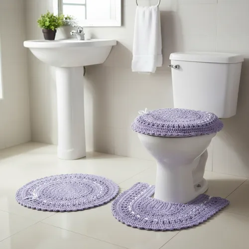 decoração de banheiro lilas