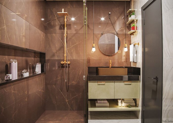 decoração de banheiro moderno