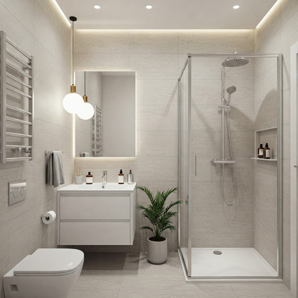 banheiro pequeno vs banheiro médio qual escolher