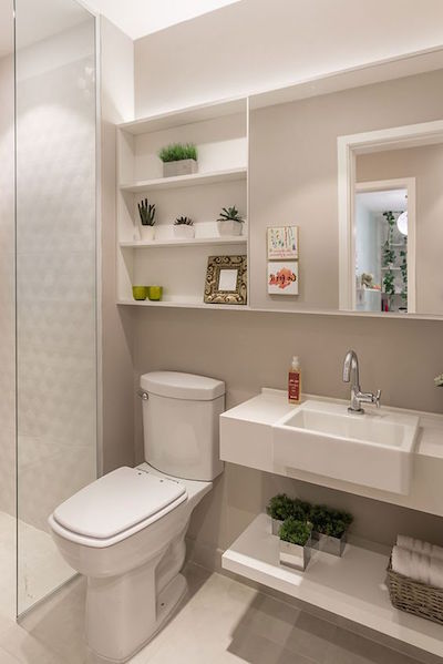 decoração de banheiro pequeno e simples
