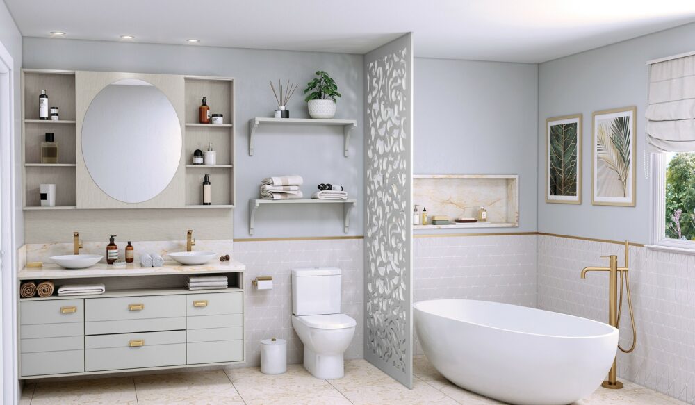 decoração de banheiro visita