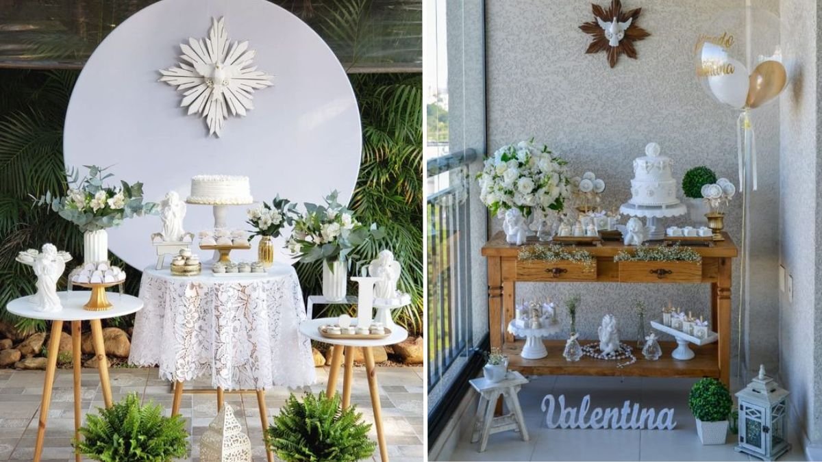 decoração de batizado simples